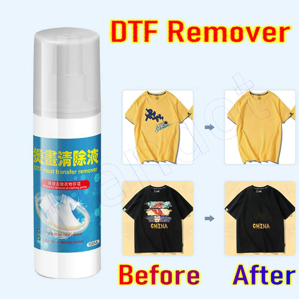 Dtf-eliminador de vinilo textil líquido, ropa para prendas, tela de tinta Dtf, camiseta, solución de eliminación de pegamento de vinilo, limpiador de tinta líquida