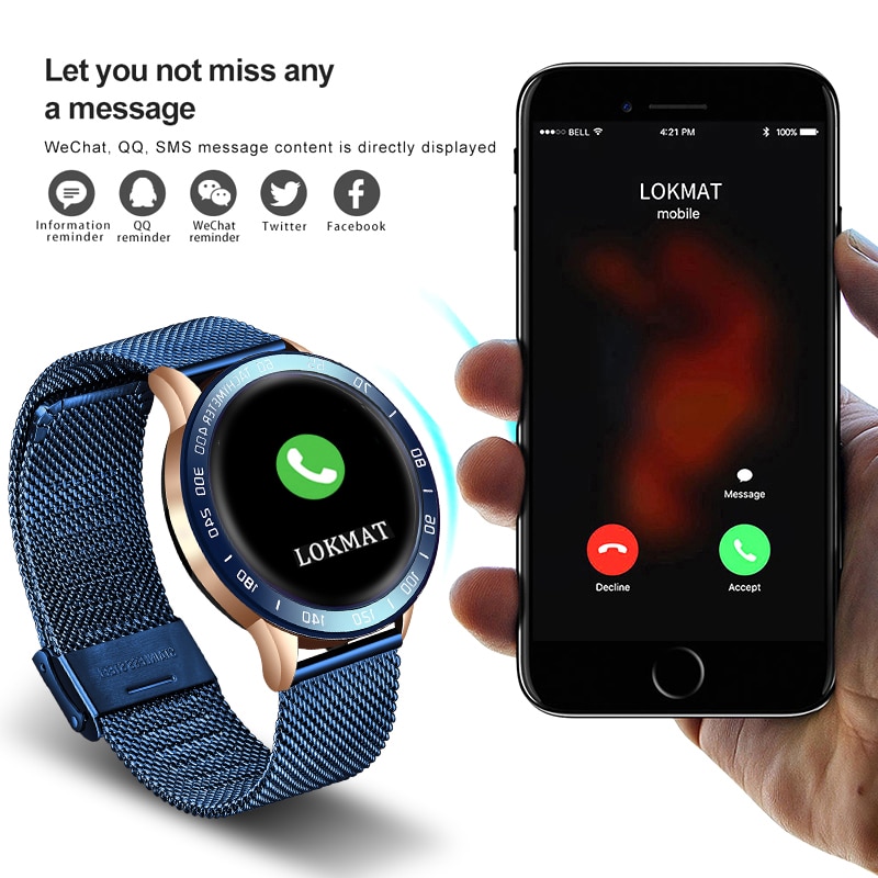 Luik Stalen Slimme Band Mannen Hartslag Bloeddruk Multifunctionele Sport Smartwatch Stappenteller IP67 Waterdichte Fitness Tracker