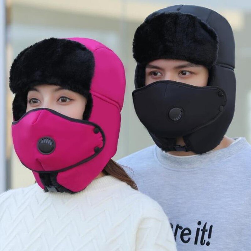 Thicken Mannen Vrouwen Winter Outdoor Warm Houden Oor Bescherming Fietsen Ski Bomber Cap Plus Fluwelen Wol Camo paar Hoed Gorra