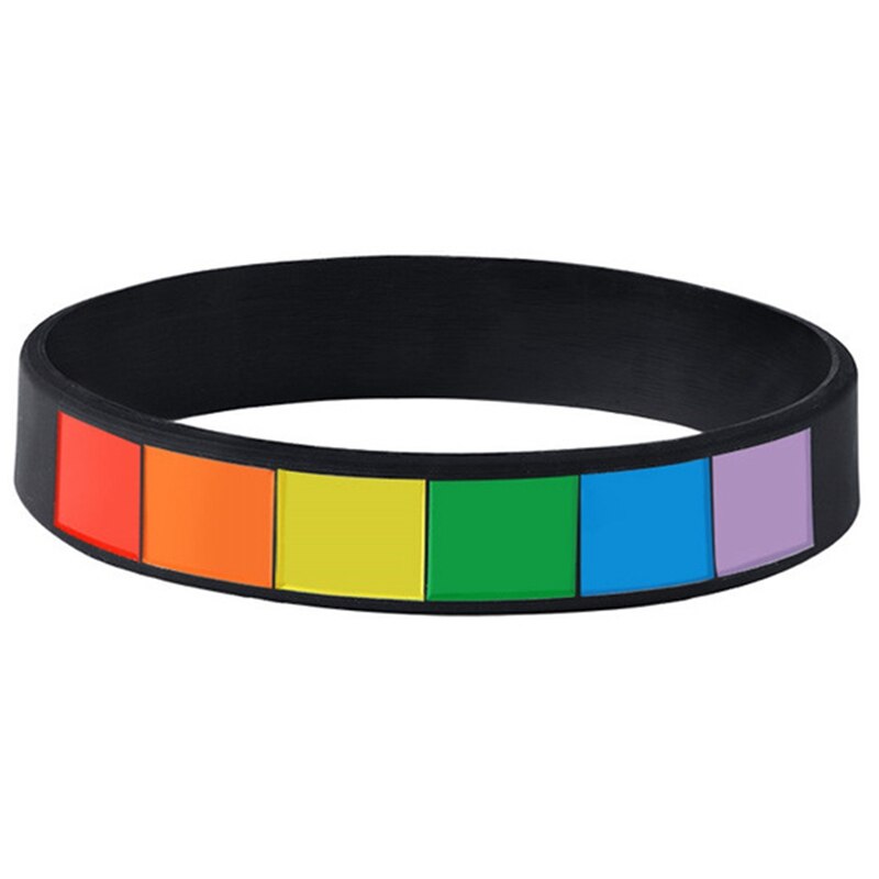 Kunststoff Silikon Regenbogen Armband Sport Gummi Armbänder Hologramm Armbänder Trendy Unisex Geometrische: BK