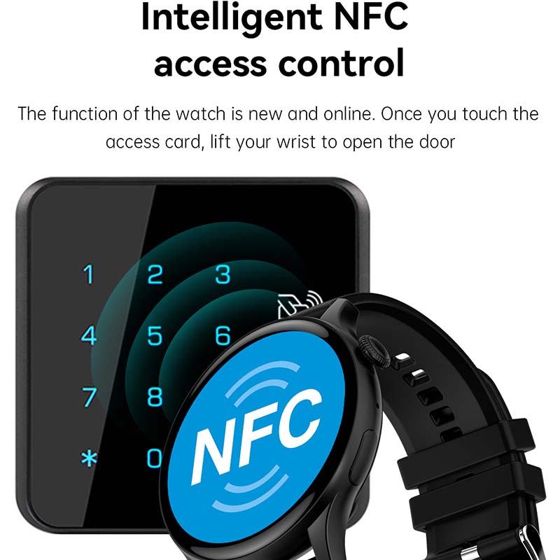 AMOLED HK85 Smartwatch pour iOS et Android, Montre intelligente d'appel Bluetooth, Horloge du monde du sport, Calculatrice, 2024 pouces, , 1.43