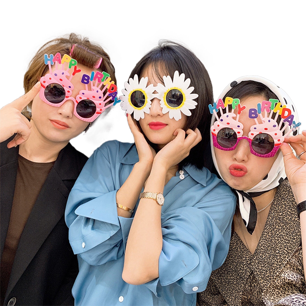 Urodziny imprezowe okulary przeciwsłoneczne śmieszne okulary rekwizyty fotograficzne dekoracje świąteczne posiadacze dla dzieci dekoracje Baby Shower Party