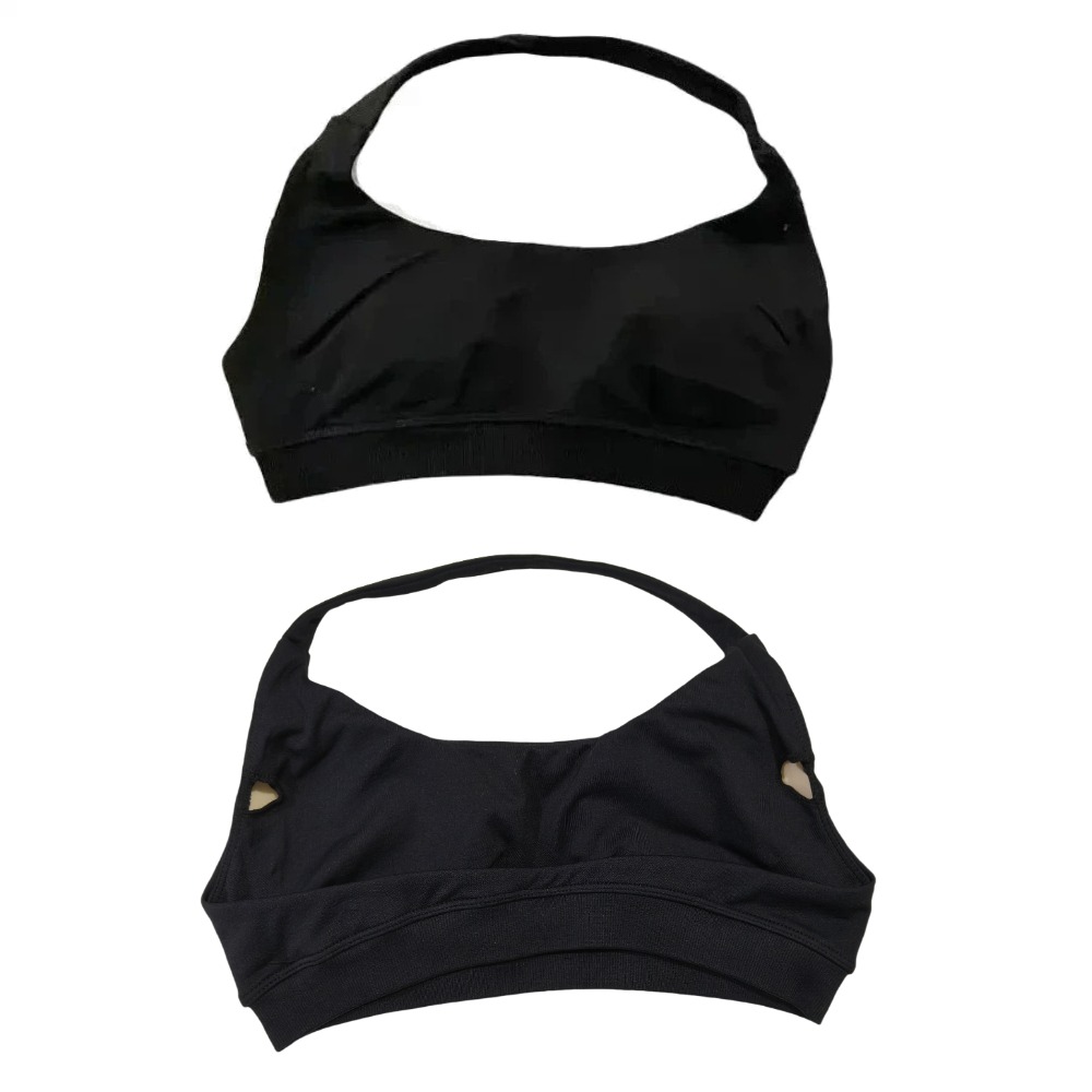 Reggiseno da yoga con cinturino imbottito senza schienale, tinta unita color caramello, fitness da donna, reggiseno da ciclismo, supporto per palestra, comodo reggiseno dinamico