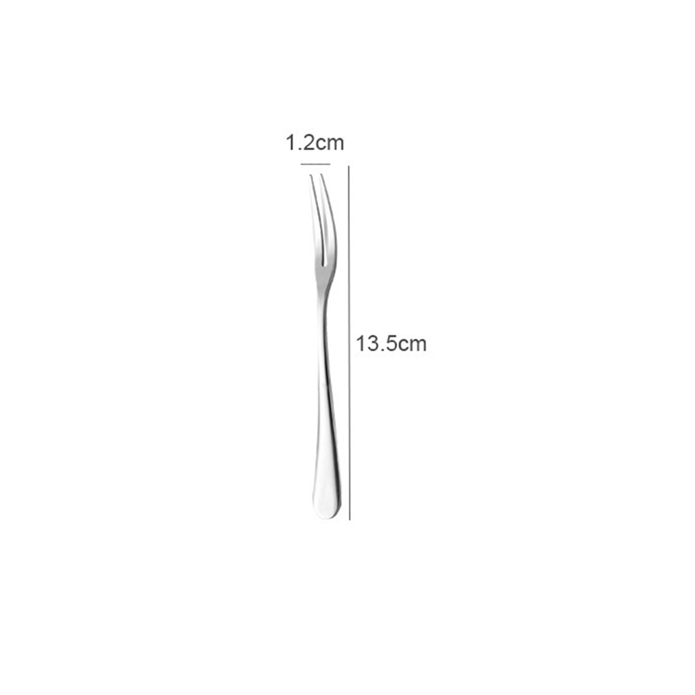 Tenedor de mesa de acero inoxidable para carne occidental, pescado, postre, pastel, fruta, Tridente, vajilla plateada espesa, herramienta para el hogar: Fruit fork