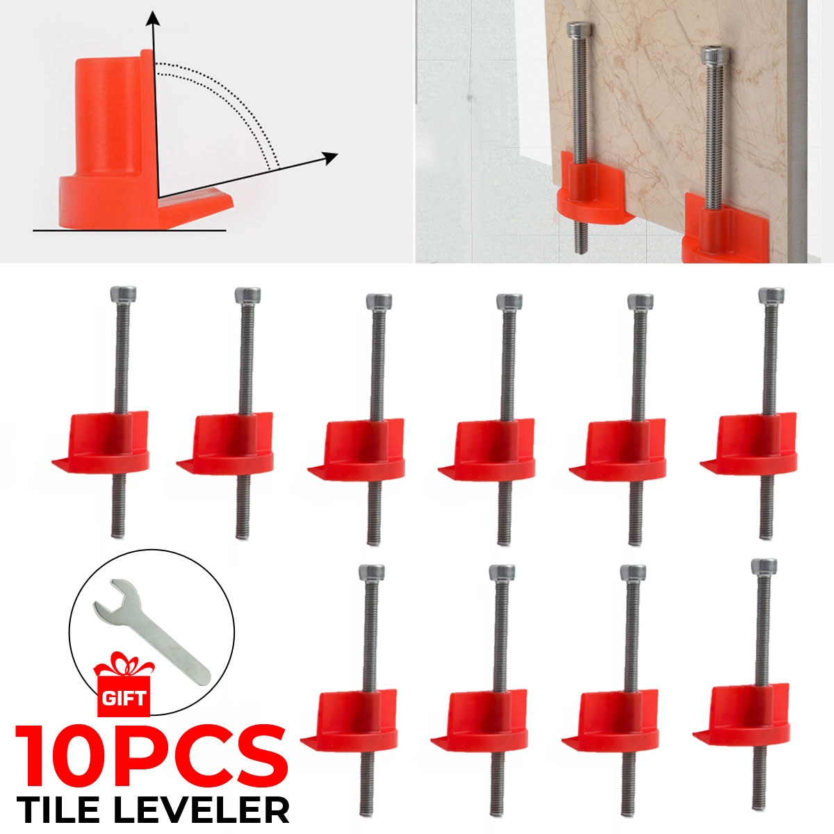 10pcs Manual tile Locator Wall Tiles regulator Hei... Grandado