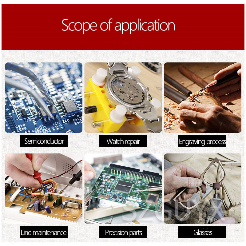 Commercial multifunctional magnifier LED lights can be read Head-mounted old man 10 times magnifying glass