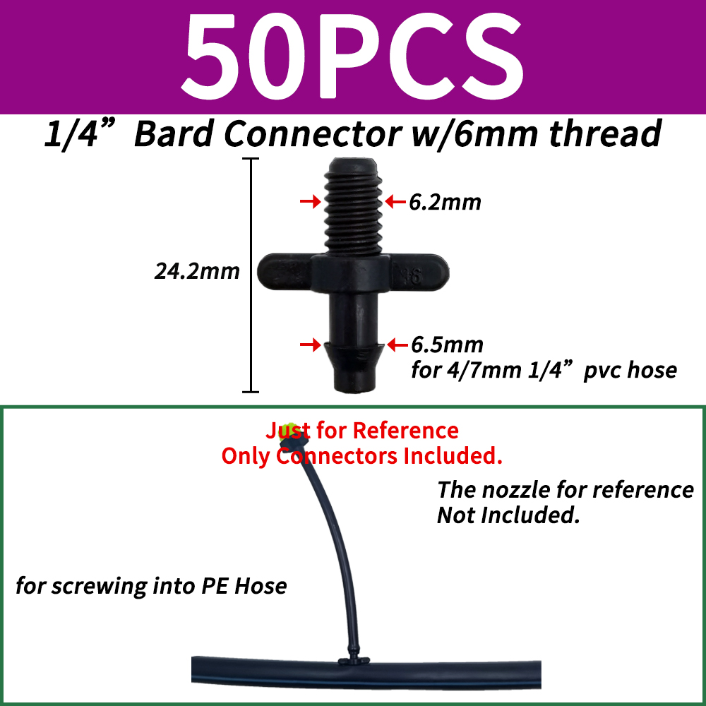 Oasis 3/5 4/7mm Hose Garden Irrigation Connectors Barbed Single Double Tee Elbow Drip Arrow Cross Coupling Watering Fitting: Dark Grey