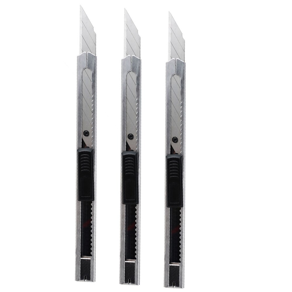Metal Handle Scalpel Blade Knife Wood Paper Cutter Craft Pen Engraving Cutting Supplies DIY Stationery Utility Knife Newest: 3 piece
