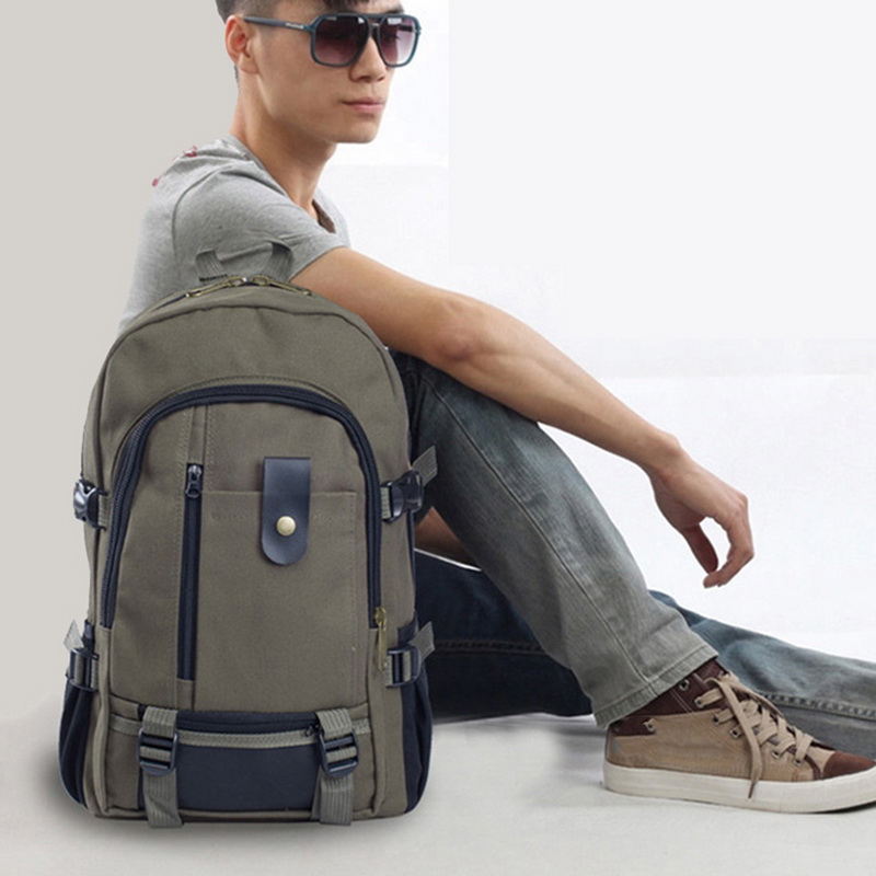 Jodimitty Mannen Canvas Rugzakken Vakantiereizen Vintage Mannen Laptop Rugzak Schoudertas Computer Functionele Veelzijdige Zakken