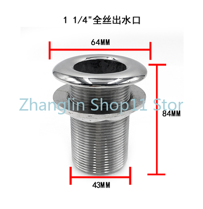 Marine Drain Hull Right Angle Water Outlet Sewage Port Marine 316 Stainless Steel Boat Accessories: Gold