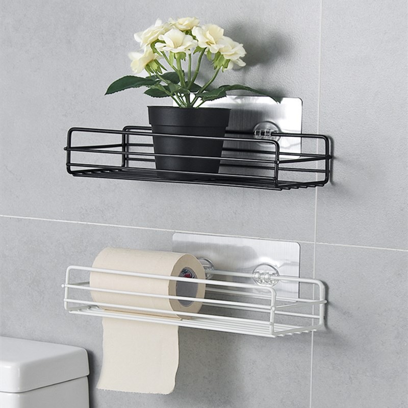 Bathroom Shelf Wall Mounted Corner Storage Shelves Shampoo Holder Iron Shower Drain Basket Bathroom Accessories Organizer