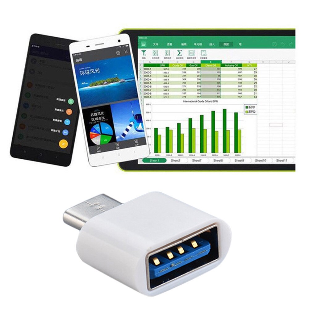 2Pcs High Speed Male to Female Type-C to USB OTG Converter for Flash Drive Mouse U Disk Reader For Android iPhone Tablet Phone