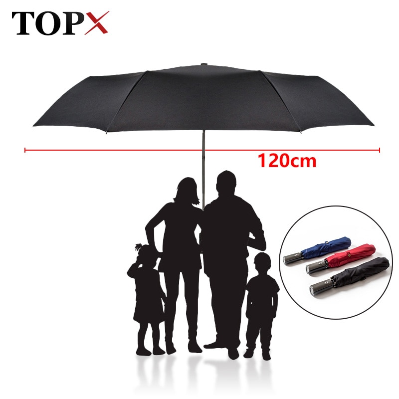 Mærke stor foldeparaply mænd regn kvinde dobbelt golf business paraply automatisk vindtætte paraplyer