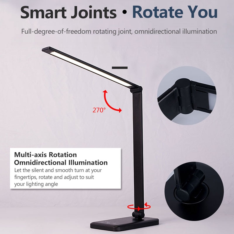 3 in1 trådløs oplader led skrivebordslampe luminaria multifunktion led bordlampe touch bordlampe til iphone airpods samsung huawei