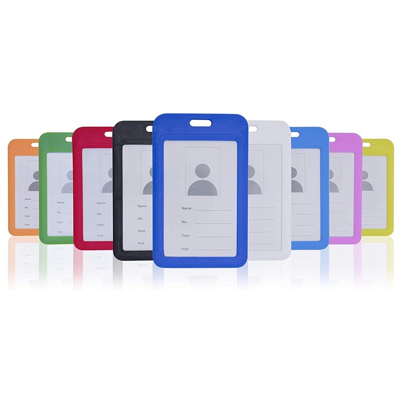 10Pc ID Holder with Neck Lanyard Strap ID Badge Holder Clear Waterproof ID Card Holder with 1 Credit Card Slot