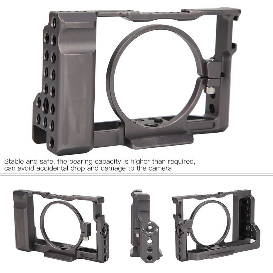 Kamera sag, aluminiumslegering cnc præcisionsbearbejdet fotografering kamera sag rig udvidelse beskyttelses sag til sony  rx100