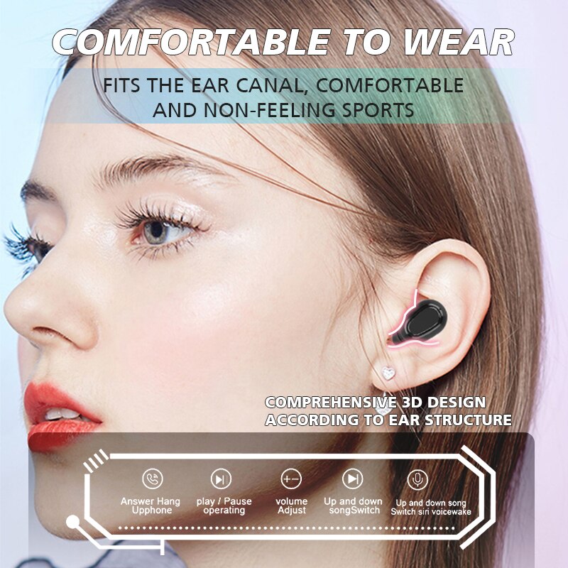 Écouteurs sans fil Bluetooth Pro 3 TWS, oreillettes de musique hi-fi, casque de sport et de jeu, pour téléphone IOS et Android, originaux