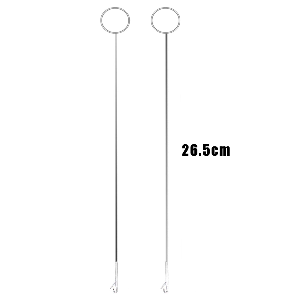 Drawstring Threader Tool Set Sewing Loop Flexible Long Drawstring Threader Turner Hook Metal Tweezers for Knitting Pants Crafts: Type 2