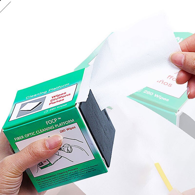 280pcs/box Fiber Cleaning Tool Dustfree Paper Fiber Optic Low-lint Wipes low dust wiping paper,fiber clean paper,FTTH tools