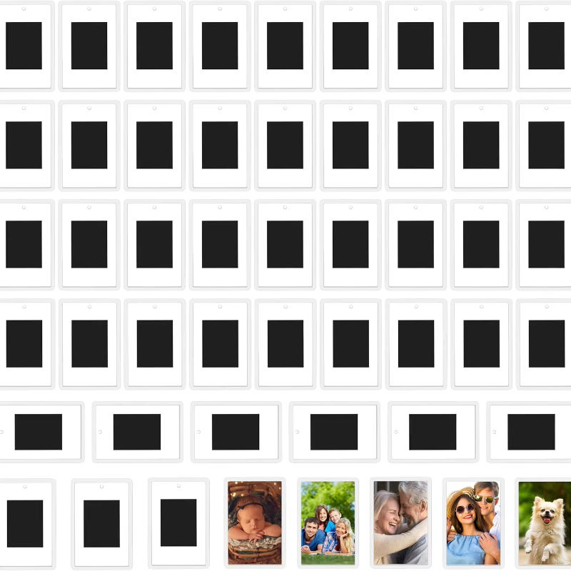 12/20/40 szt. Puste Ramki na Zdjęcia, Wkładane Magnesy na Lodówkę, mini Magnetyczne Ramki na Zdjęcia na Lodówkę, 2x3,03 cala