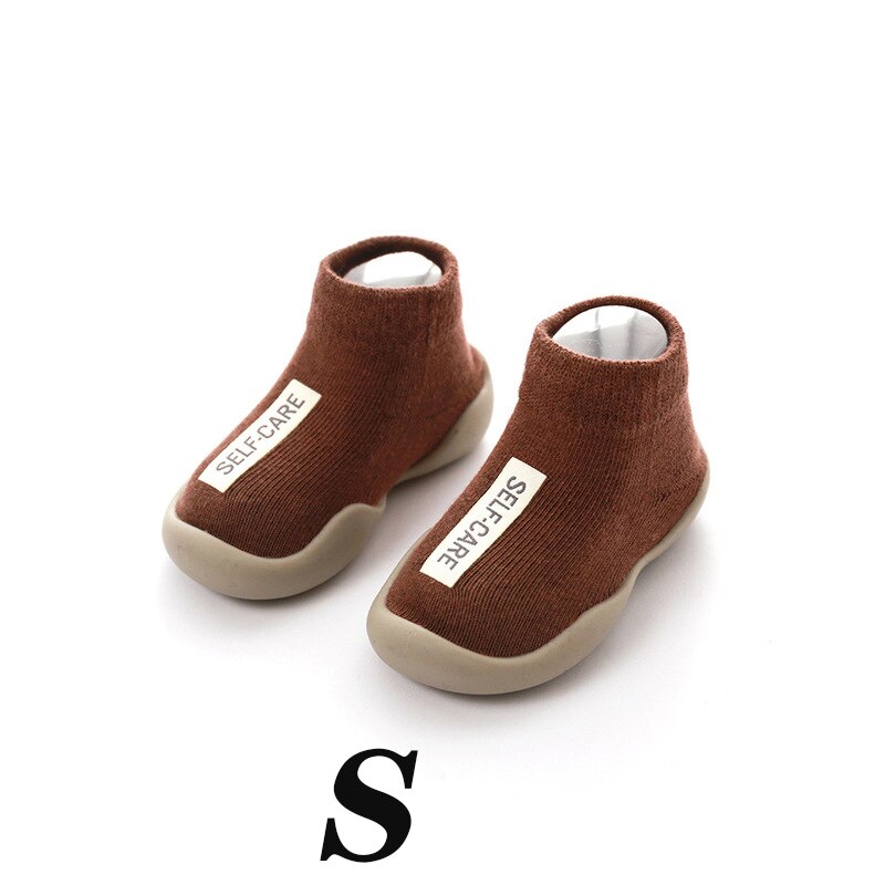 Medoboo Baby antislip Vloer Sokken Kinderen Katoenen Sokken Peuter Rubber Schoenen Printing Kids Korte Buis Sokken Voor Meisjes jongens 20: ME0111-coffeeS