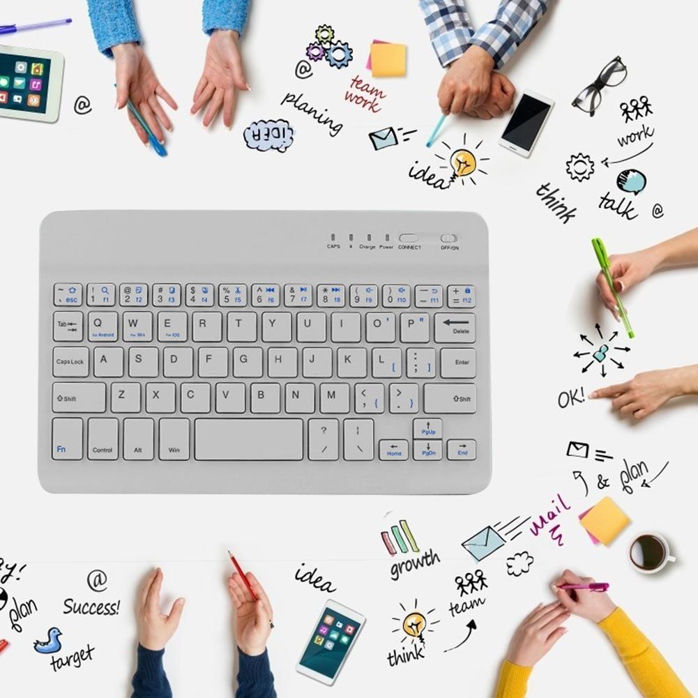 Bluetooth-toetsenbord draadloos oplaadbaar 7 inch draagbaar gemakkelijk op te laden lithiumbatterij duurzaam praktisch mini universeel