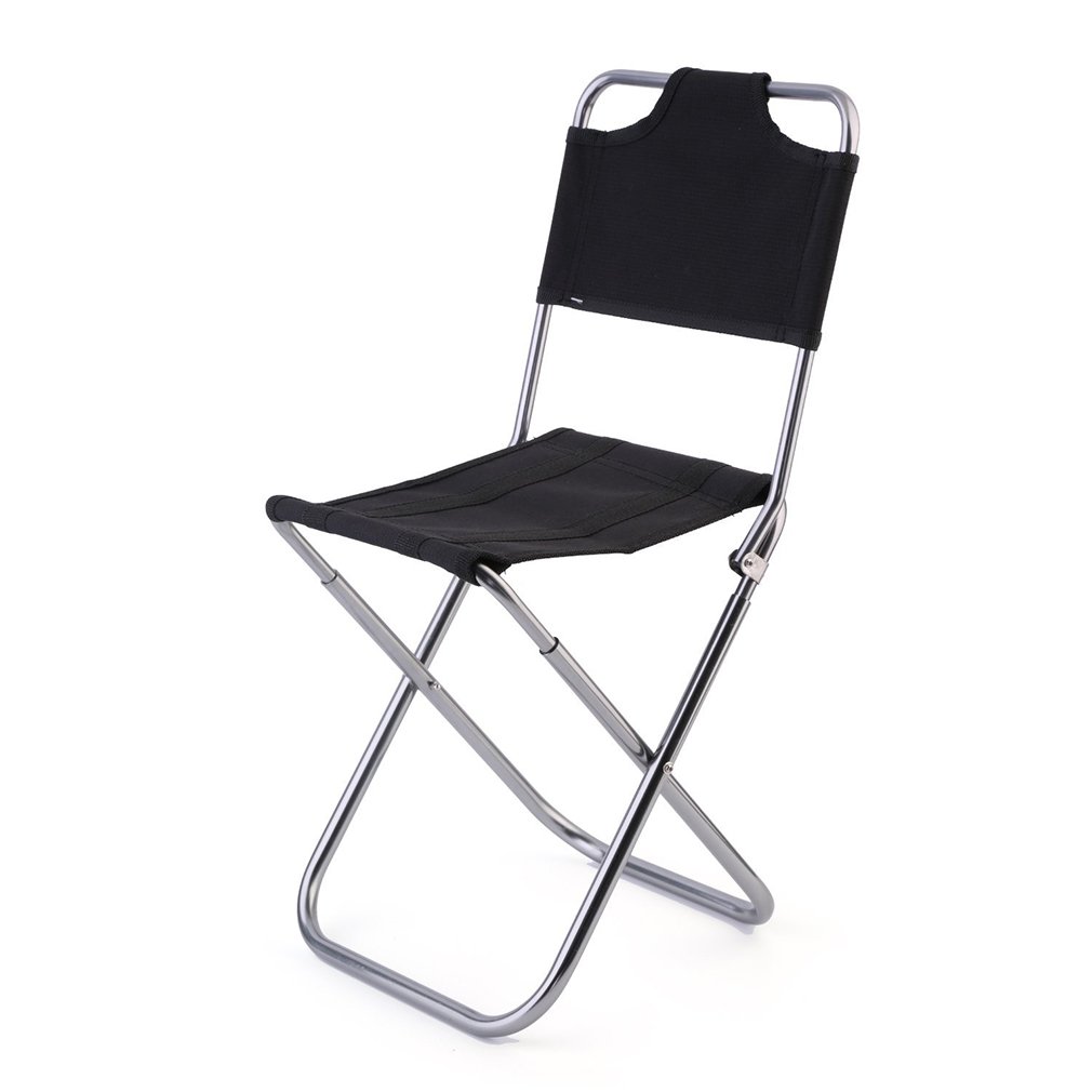 OUTAD, respaldo Ligero, portátil, plegable, silla de aluminio Oxford, asiento para Camping, pesca, con bolsa de transporte con cordón