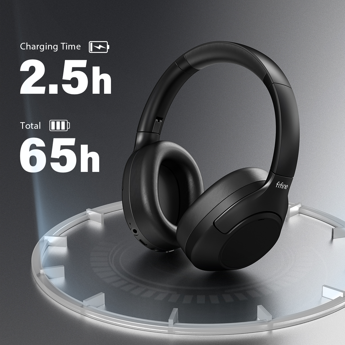 FIFINE Bluetooth wireless headset,Noise Canceling Headphones withe Transparency Mode,Deep Bass,Clear Calls,80H Playtime -X3