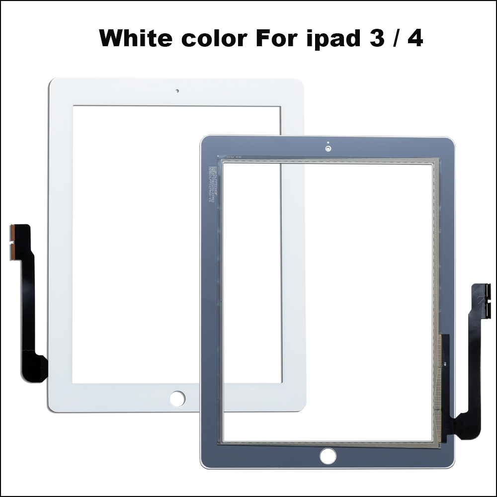 Écran tactile pour iPad 3/4 A1416 A1430 A1403 A1458, panneau en verre avec cadre central, outils, verre trempé, adhésif