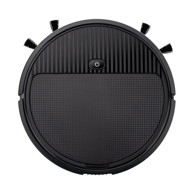 Multifunctional Smart Vacuum Cleaner Robot Wet Mop Automatic 3-In-1 Recharge Dry Wet ing Vacuum Cleaner: Black