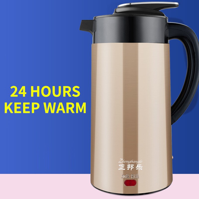 Dubbel anti- skållning elektrisk vattenkokare automatisk avstängning rostfritt stål carving mönster köksmaskiner: 2.3 l dubbelpottar 1