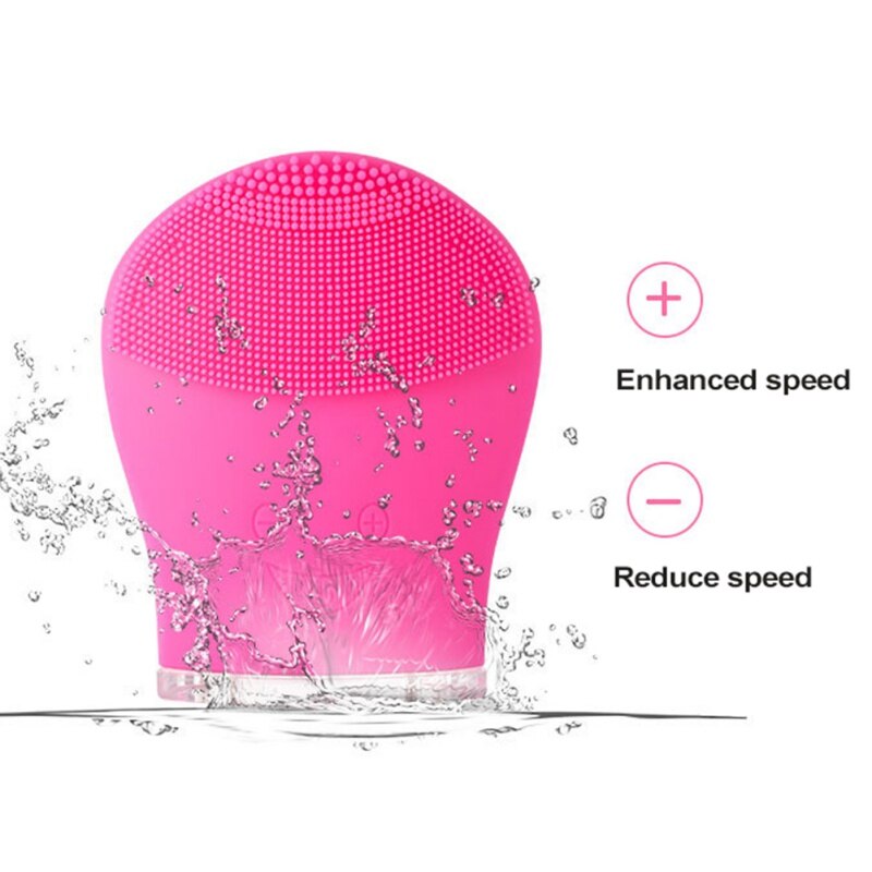 Elektrische gezichtsreinigingsborstel, sonische vibratie mini gezichtsreiniger, massage, vuilverwijdering, diepe poriënreiniging, siliconen massager