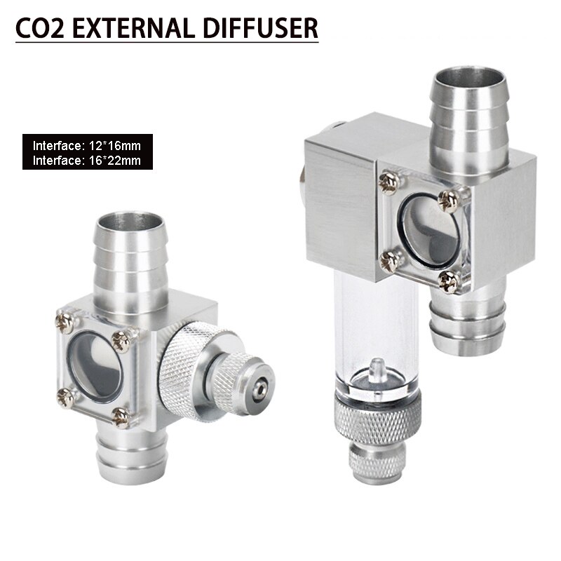 Aquarium CO2 atomizer For Generator system kit External Super Diffusion Reactor With Bubble Counter CO2 External Diffuser12/16mm