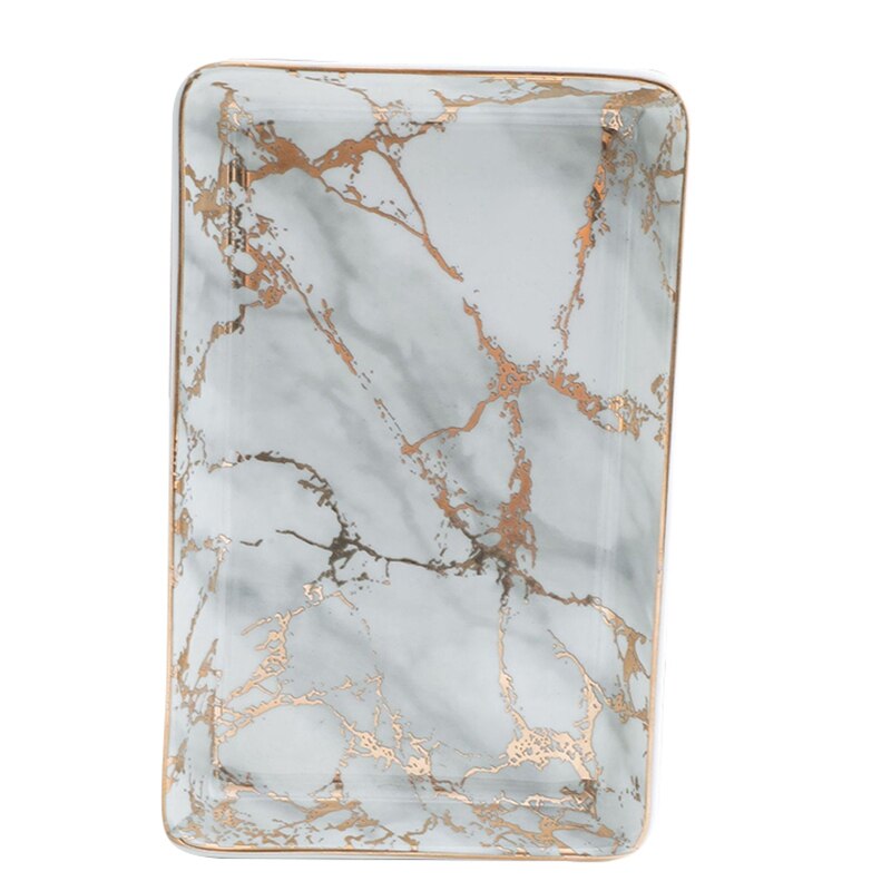 Nordic marble stripe verfrissingschaal sieraden opbergschaal pizzaschaal kookgerei porselein sushi servies