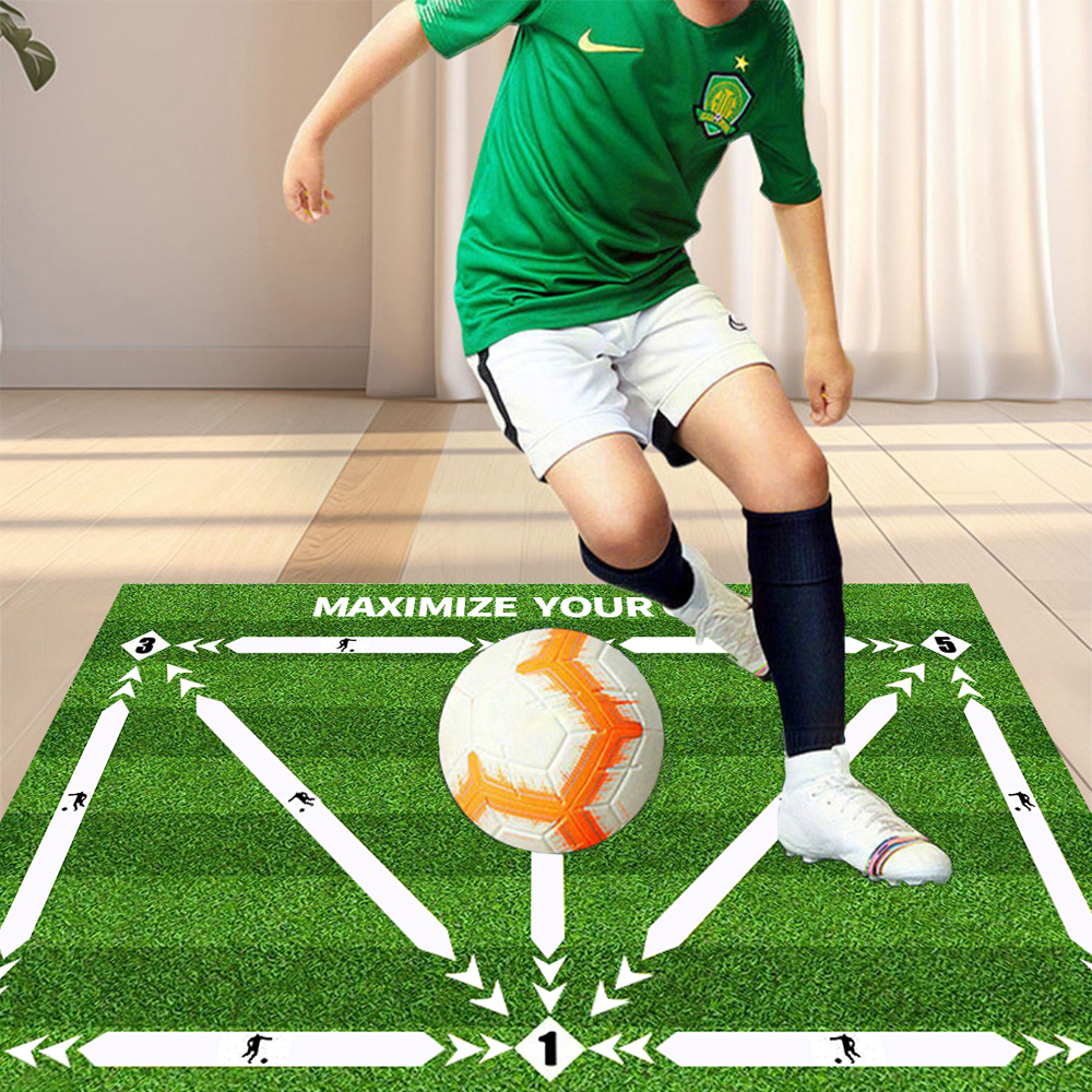 Football Training Mat Durable Non Slip Foldable Kids Adults Training Mat Football Training Indoor Ourdoor Equipment