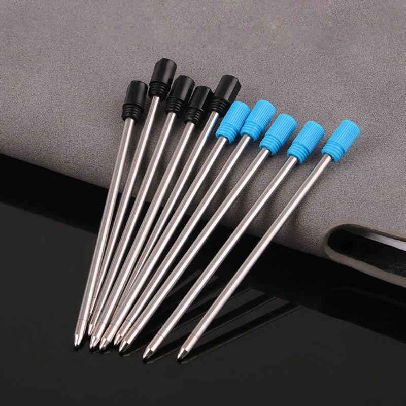10pcs Ballpoint Pen Refills Replacement 1.0mm Blue Black Ink Color School Office