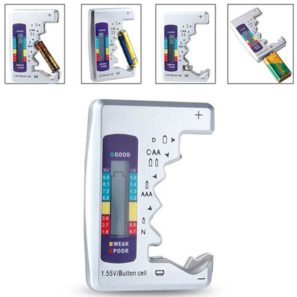 Plastic Universal Tester LCD Display Household Analyzer Engine Automotive Battery Multipurpose Button Cell Small Checker Digital