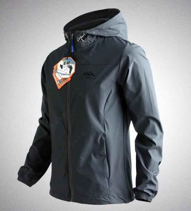 Elastic windbreaker Men spring autumn outdoor Sunscreen hiking riding jackets men windproof Waterproof RAIN coat Hooded jacket