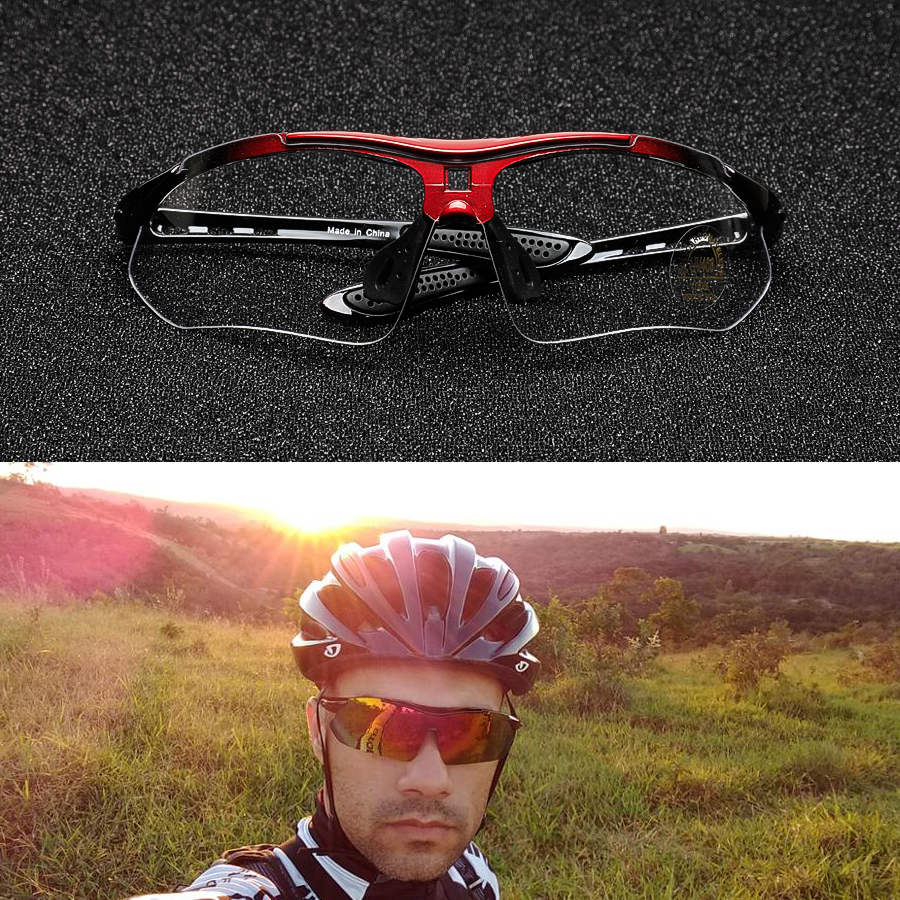 COMAXSUN Polarized Cycling Glasses Bike Goggles Outdoor Sports Bicycle Sunglasses UV 400 With 5 Lens TR90 2 Style