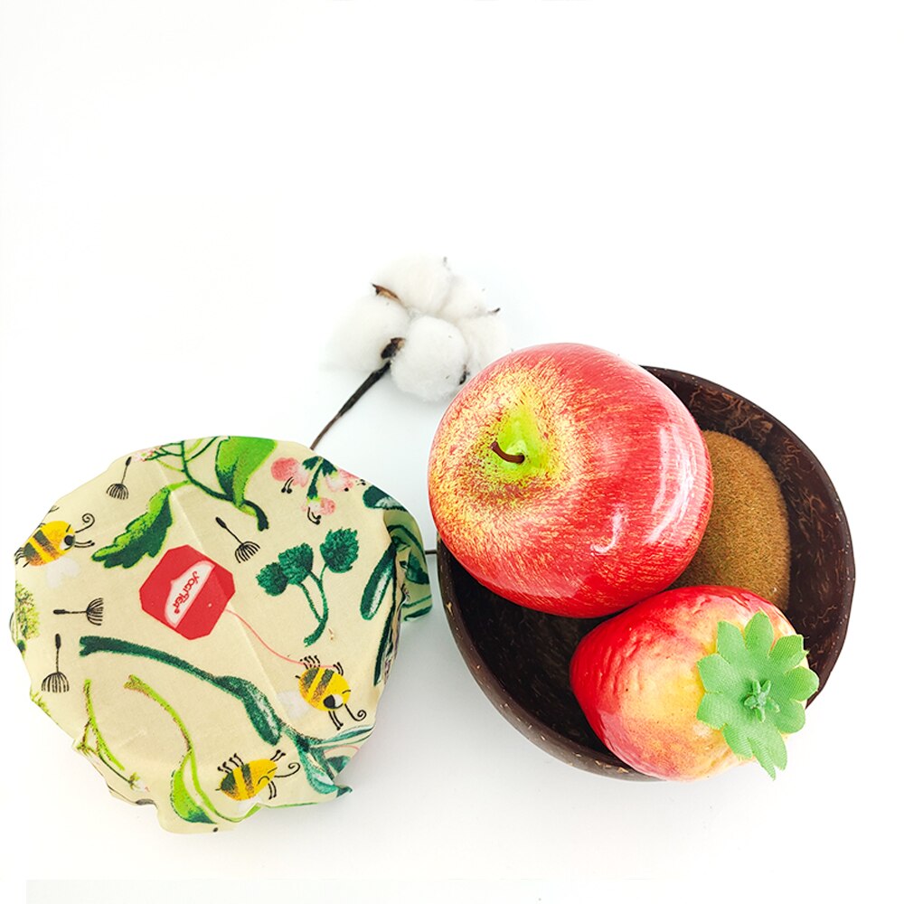 Herbruikbare Bijenwas Voedsel Wraps Wasbare Voedsel Opbergzakken Biologische Bijenwas Doek Wrap Silicone Voedsel Wrap Vervanging Voor Sandwich