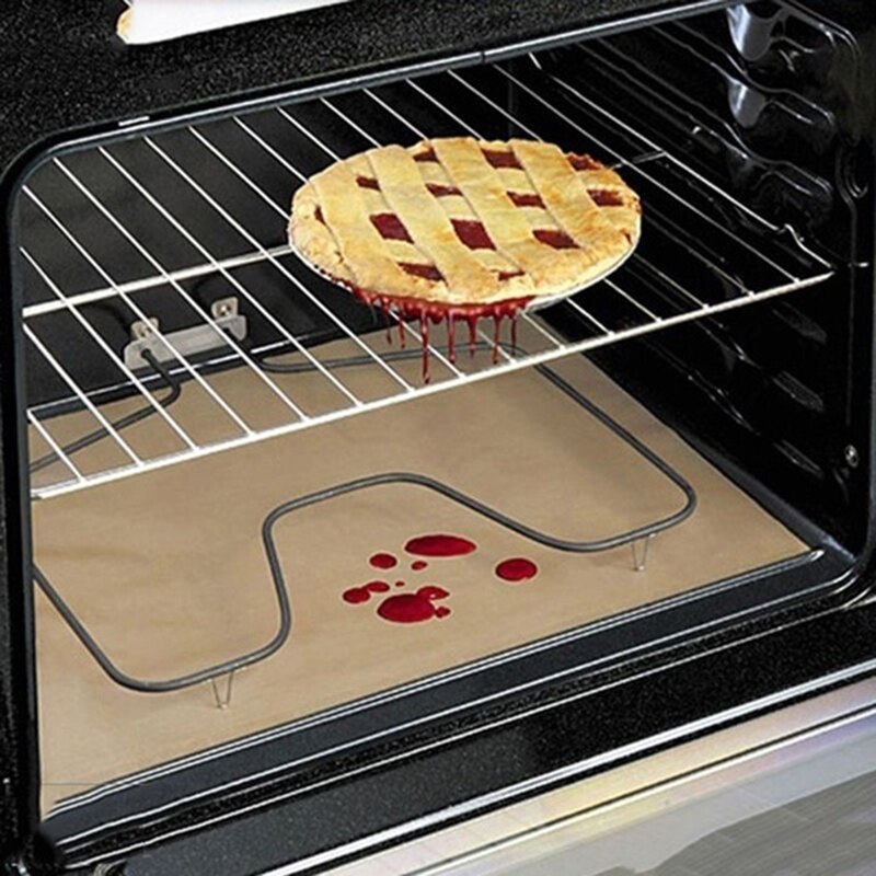 1Pcs Reusable Nonstick Baking High Temperature Paper Resistant Foil Oven Microwave Cooking Grid Cooking Mat Tools