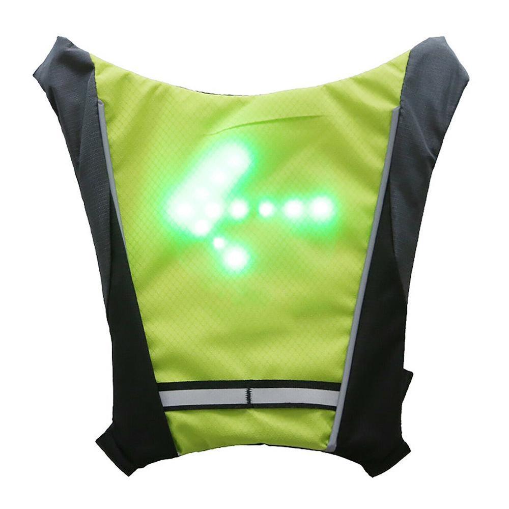 Safety cycling vest Wireless remote control LED luminous luminous light bag warning Riding bag vest Illuminated O1Y4