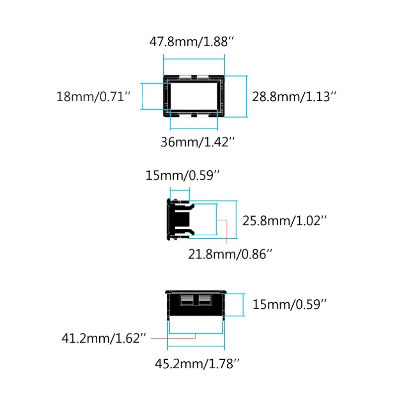 0.28 inch Digital DC 4 Bit DC 100V 10A Voltmeter Ammeter Voltage Current Meter