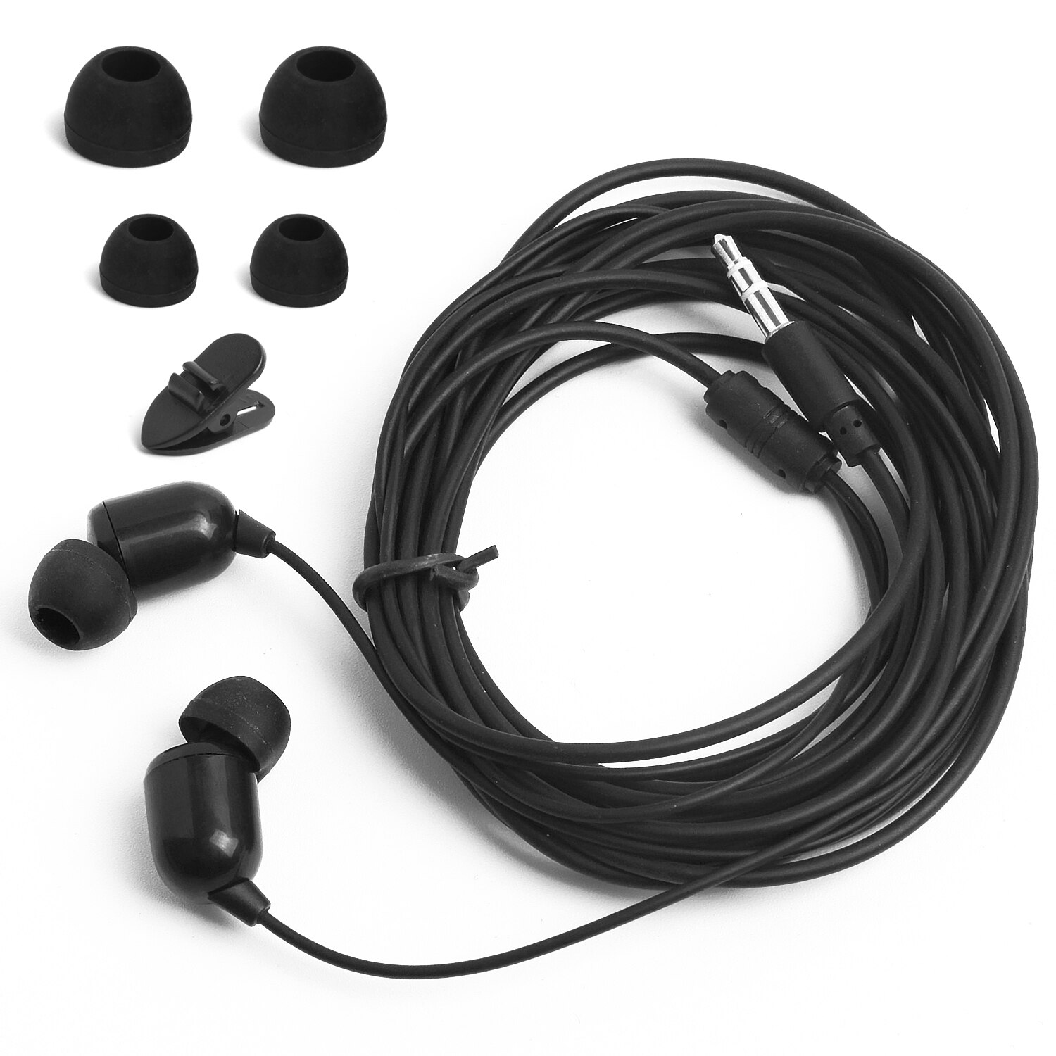 Super Bass Headset 3.5mm In-Ear Earphone Stereo Earbuds Headphone Wired 3 Meters Extra Long Cable for DJ Monitoring: Black