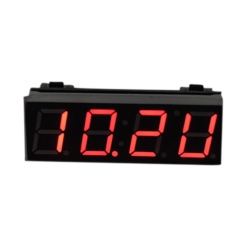 Auto Elektrische Klok Digitale Timer Led Temperatuur Auto Vervangende Onderdelen Thermometer Voltmeter Led Display Groen Blauw Rood Licht: Rood