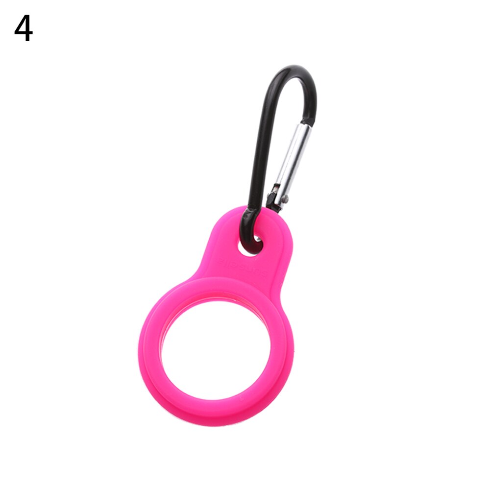 Sports Outdoor Kettle Buckle Carabiner Water Bottle Holder Camping Hiking Aluminum Rubber Buckle Hook: pink1