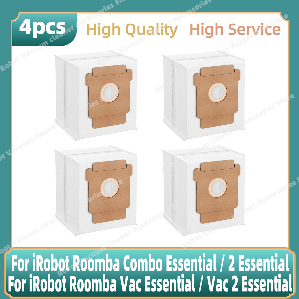 Compatible For iRobot Roomba Combo Essential / 2 Essential, Roomba Vac 2 Essential Parts Main Side Brush Bag Mop Hepa Filter