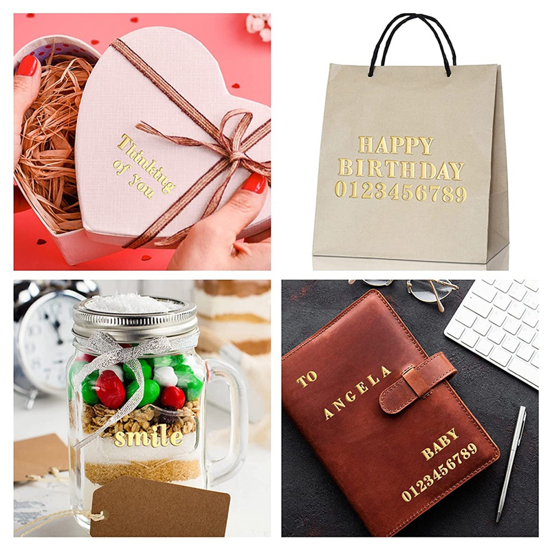 LUDA 18 Sheets Small Letter Stickers Mini Numbers Stickers Letter Stickers Alphabet Number Stickers Self Adhesive