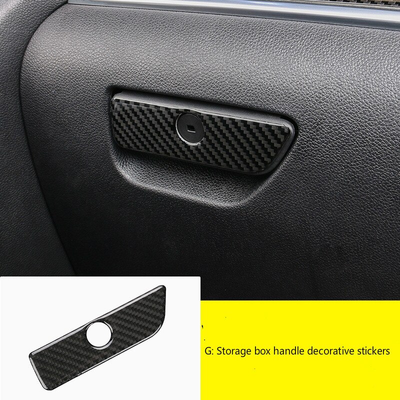 For Ford Explorer Car Accessories Carbon Fiber Interior Trim Gear Panel Navigation Outlet Center Console Stickers 5D: Yellow