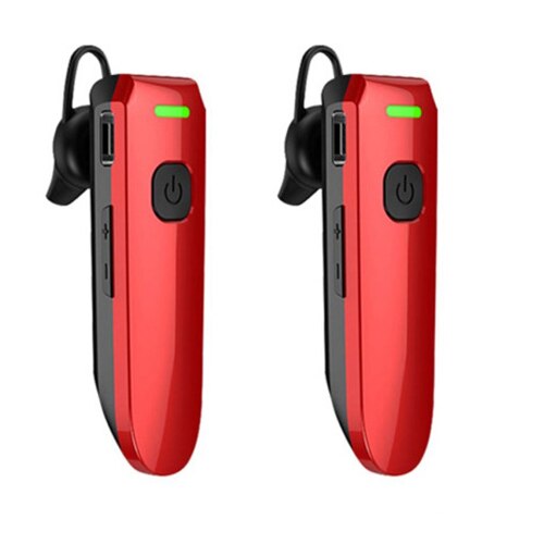 Wireless Earhook Mini Walkie Talkie Intercome Bluetooth Restaurant Hotel PMR Ear Hook Bluetooth-compatible Headset Two Way Radio: 2pcs red